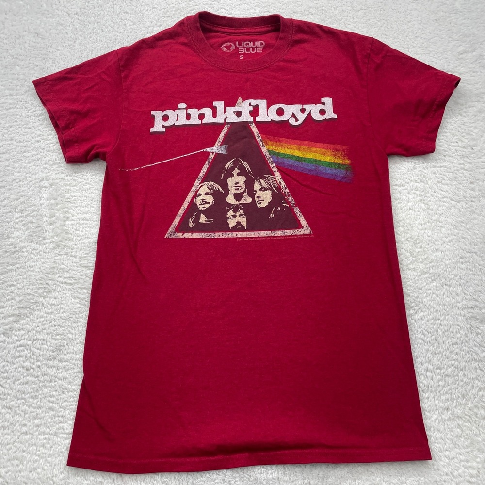 Pink Floyd Dark Side of the Moon Liquid Blue Graphic T Shirt Small‎